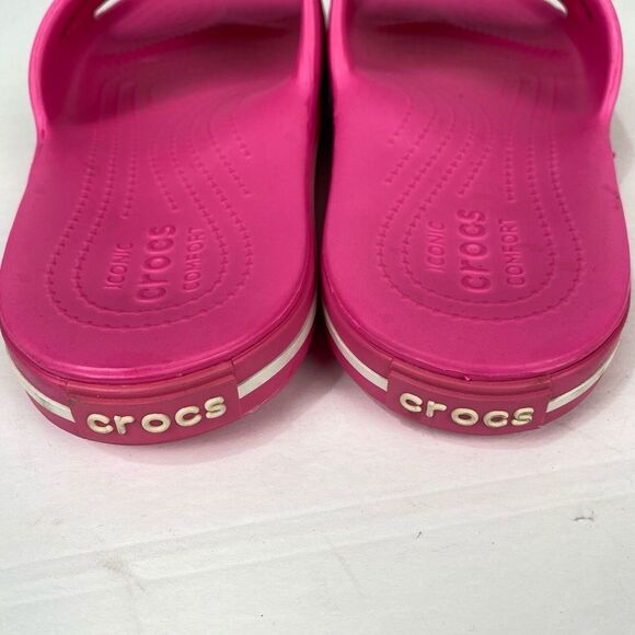 ICONIC CROCS COMFORT Sandals size Mens 8 Womens 10  Electric Pink - Picture 5 of 12